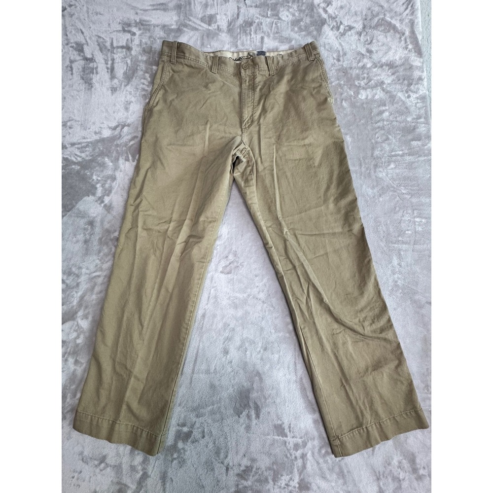 Eddie Bauer Mens Classic Fit Khaki Cargo Pants Tall 40x34 Cotton‎